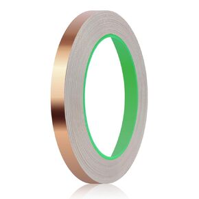 Oubaka Copper Foil Tape, Double-Sided Conductive Copper Tape Adhesive for EMI Shielding, Paper Circuits, Electrical Repairs, Grounding(12mm x 21.9yards)