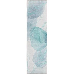 Addison Rugs Chantille ACN544 Teal 2'3" x 7'6" Indoor Outdoor Runner Rug, Easy Clean, Machine Washable, Non Shedding, Bedroom, Living Room, Dining Room, Kitchen, Patio Rug