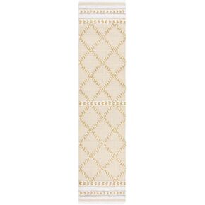 Safavieh Augustine Collection Area Rug - 5' x 7'7", Pink & Ivory, Moroccan Boho Tribal Rustic Fringe Cotton Design, Easy Care, Ideal for High Traffic Areas in Living Room, Bedroom (AGT714U)