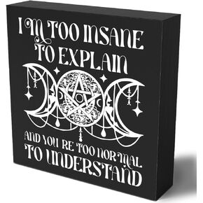 Funny Skeleton Man Wooden Box Sign Plaque Skeletons Yoga Black Wood Box Sign Rustic Art Home Shelf Desk Decor 5 x 5 x 1 Inches