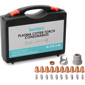 IPT60 Plasma Cutter Consumables, 23Pcs Cutting Torch Tip Nozzles Kit with Box For BTC500XP 11GEN