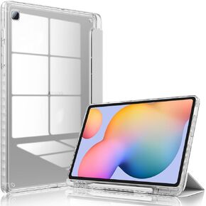 حافظة DUNNO لهاتف Samsung Galaxy Tab S6 Lite 10.4 بوصة 2024/2022/2020 مع حامل قلم S، غطاء نحيف للغاية مقاوم للصدمات مع غطاء خلفي شفاف عالي لجهاز Galaxy Tab S6 Lite الجديد 10.4 بوصة 2024 (أسود)
