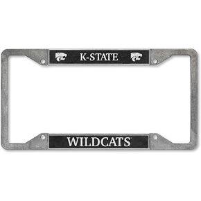 Rico Industries NCAA Kansas State Wildcats - KSU Pewter License Plate Frame 12" x 6"