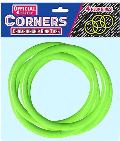 CORNERS Championship Ring Toss – Official 4 Piece Ring Set for Indoor and Outdoor Use. Flexible Polypropylene Rings for Indoor and Outdoor Play. Green, Orange, and Magenta-Pink Sets. in Saudi Arabia