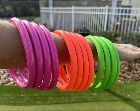CORNERS Championship Ring Toss – Official 4 Piece Ring Set for Indoor and Outdoor Use. Flexible Polypropylene Rings for Indoor and Outdoor Play. Green, Orange, and Magenta-Pink Sets. in Saudi Arabia