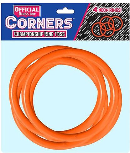 CORNERS Championship Ring Toss – Official 4 Piece Ring Set for Indoor and Outdoor Use. Flexible Polypropylene Rings for Indoor and Outdoor Play. Green, Orange, and Magenta-Pink Sets. in Saudi Arabia