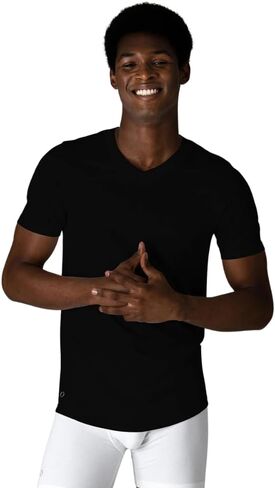 Men's Supima Cotton V Neck T-Shirt Cotton T-Shirts Slim Fit Short Sleeve Tees for Men Youth Adult in Saudi Arabia