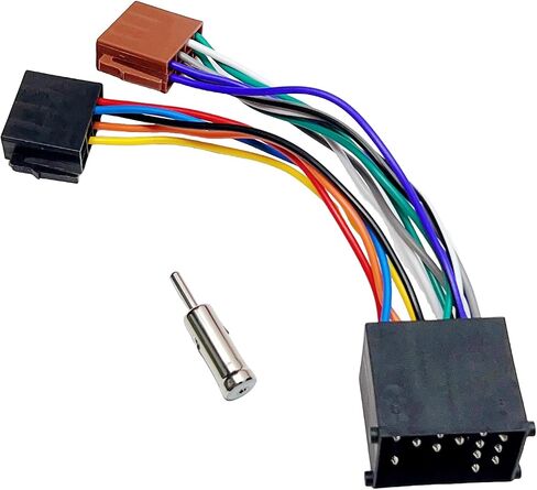 WildTundra Universal Car Stereo Female Socket Radio ISO Wiring Harness Adapter, Car Audio Video Wire Cable Power Speaker Connector (2pcs) in Kuwait