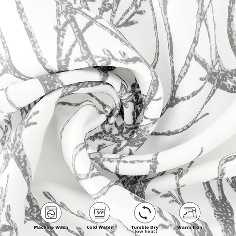 DriftAway شجرة فرع ستارة الباب الجانبية الستار الحراري قضيب الجيب غرفة سواد الخصوصية لوحة الباب الأمامي ستارة واحدة مع Tieback قابل للتعديل 52 بوصة بنسبة 72 بوصة رمادي in Kuwait