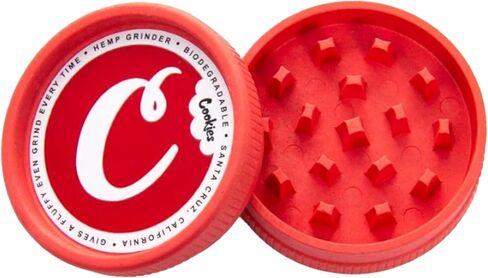 Santa Cruz Shredder x Cookies Grinder for Herbs Knurled Top for Stronger Grip Size Medium 2.2" (2, Red) in Saudi Arabia
