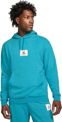 Nike Mens Jordan Flight Fleece Men's Washed Pullover Hoodie (US, Alpha, Large, Regular, Regular, Cardinal/Black) in Saudi Arabia