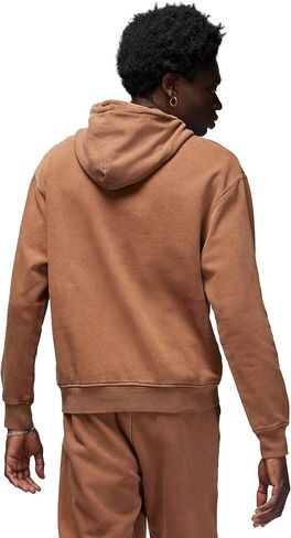 Nike Mens Jordan Flight Fleece Men's Washed Pullover Hoodie (US, Alpha, Large, Regular, Regular, Cardinal/Black) in Saudi Arabia