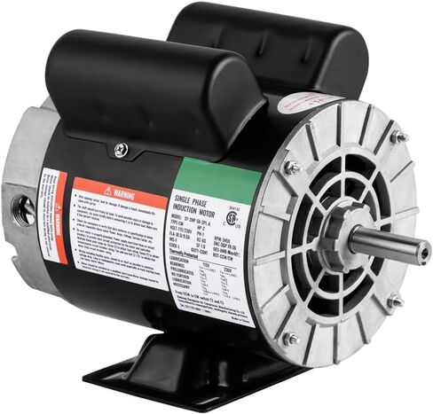 محرك ضاغط هواء SPL 2 HP، محرك كهربائي 3450 دورة في الدقيقة 56 إطارًا، 115/230 فولت، طول العمود 1.88 بوصة، عمود بمفتاح 5/8 بوصة، دوران مزدوج CW/CCW لمعدات الأغراض العامة لضاغط الهواء in Saudi Arabia