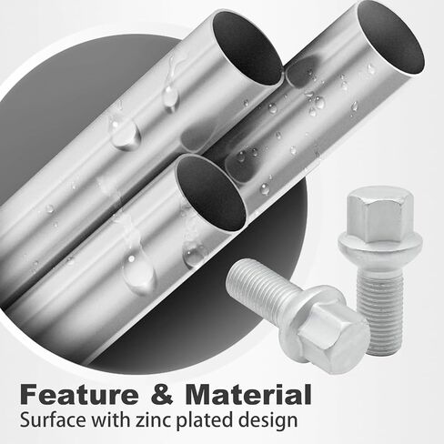 5Pcs 0009904907 Wheel Lug Bolts Nuts, Replacement for Mercedes Benz A-Class B-Class C-Class E-Class CLK-Class GLK-Class 2003-2018, Replace 000990670 in Saudi Arabia