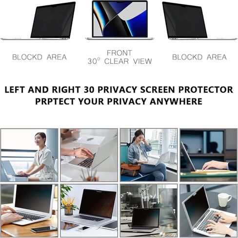 واقي شاشة للخصوصية لجهاز MacBook Pro مقاس 13.6 بوصة، فلتر شاشة للخصوصية قابل للإزالة لجهاز MacBook Air الجديد مقاس 13.6 بوصة M2 (A2681)، مضاد للتجسس/مضاد للضوء الأزرق/مضاد للوهج in Kuwait