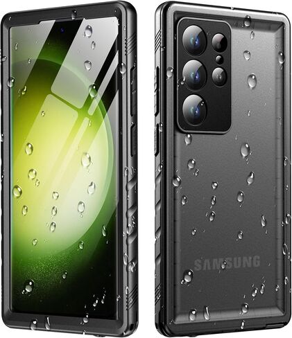 حافظة Cozycase لهاتف Samsung Galaxy S23 Ultra مقاومة للماء - حماية شديدة التحمل لكامل الجسم 360 درجة / مقاومة للصدمات / الغبار / مزدوجة / أمامية وخلفية / IP68 / S 23 حافظة حماية فائقة مع واقي شاشة / كاميرا نحيف in Saudi Arabia