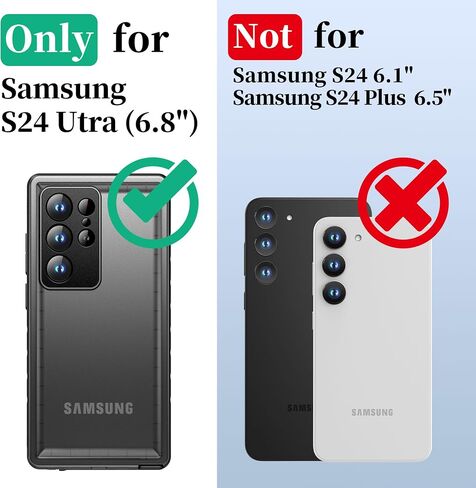 حافظة Cozycase لهاتف Samsung Galaxy S23 Ultra مقاومة للماء - حماية شديدة التحمل لكامل الجسم 360 درجة / مقاومة للصدمات / الغبار / مزدوجة / أمامية وخلفية / IP68 / S 23 حافظة حماية فائقة مع واقي شاشة / كاميرا نحيف in Saudi Arabia