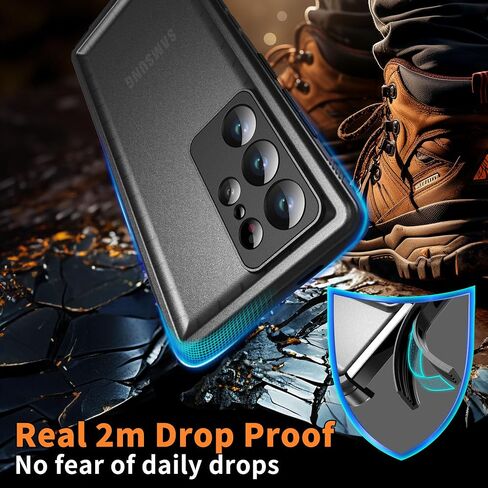 حافظة Cozycase لهاتف Samsung Galaxy S23 Ultra مقاومة للماء - حماية شديدة التحمل لكامل الجسم 360 درجة / مقاومة للصدمات / الغبار / مزدوجة / أمامية وخلفية / IP68 / S 23 حافظة حماية فائقة مع واقي شاشة / كاميرا نحيف in Saudi Arabia