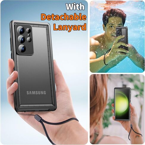 حافظة Cozycase لهاتف Samsung Galaxy S23 Ultra مقاومة للماء - حماية شديدة التحمل لكامل الجسم 360 درجة / مقاومة للصدمات / الغبار / مزدوجة / أمامية وخلفية / IP68 / S 23 حافظة حماية فائقة مع واقي شاشة / كاميرا نحيف in Saudi Arabia