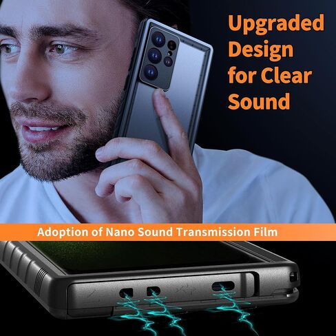 حافظة Cozycase لهاتف Samsung Galaxy S23 Ultra مقاومة للماء - حماية شديدة التحمل لكامل الجسم 360 درجة / مقاومة للصدمات / الغبار / مزدوجة / أمامية وخلفية / IP68 / S 23 حافظة حماية فائقة مع واقي شاشة / كاميرا نحيف in Saudi Arabia