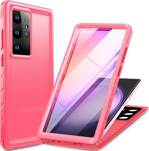 حافظة Cozycase لهاتف Samsung Galaxy S23 Ultra مقاومة للماء - حماية شديدة التحمل لكامل الجسم 360 درجة / مقاومة للصدمات / الغبار / مزدوجة / أمامية وخلفية / IP68 / S 23 حافظة حماية فائقة مع واقي شاشة / كاميرا نحيف in Saudi Arabia