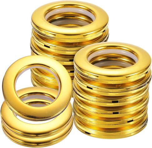 16 قطعة من حلقات ستائر uxcell، 1-5/7 بوصة (42 مم) لوحات ستائر نافذة الهوية حلقات حلقات ستائر رومانية منزلقة منخفضة الضوضاء لقضيب ستارة نافذة الحمام وغرفة النوم، أبيض in Saudi Arabia