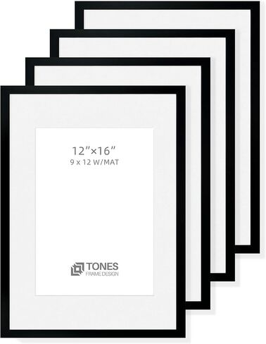 11x17 Picture Frame Set of 4, 11x17 Black Photo Frame with Plexiglass, Poster Frame for Vertical or Horizontal Wall Mounting Display in Kuwait