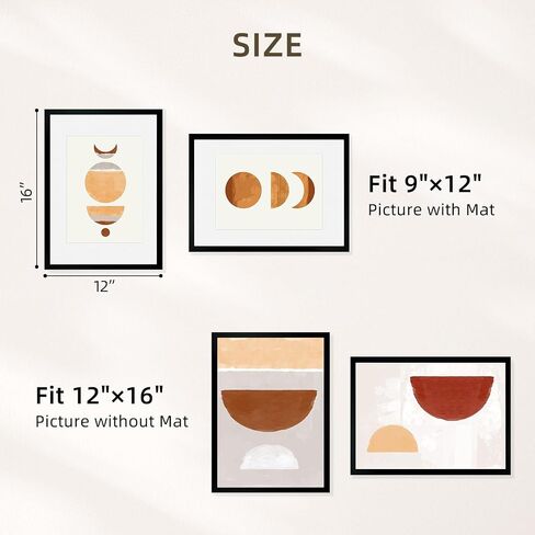 11x17 Picture Frame Set of 4, 11x17 Black Photo Frame with Plexiglass, Poster Frame for Vertical or Horizontal Wall Mounting Display in Kuwait