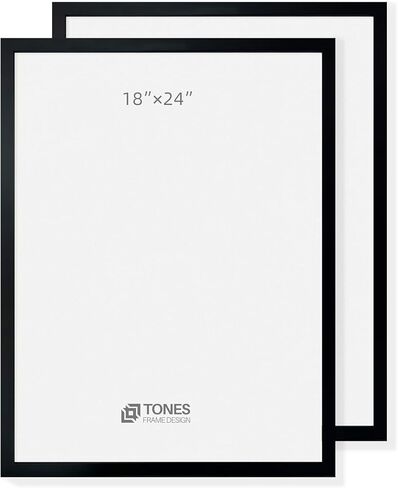 مجموعة إطارات صور مقاس 11 × 17 مكونة من 4 قطع، إطار صورة أسود مقاس 11 × 17 مع زجاج شبكي، إطار ملصق لعرض التثبيت على الحائط رأسيًا أو أفقيًا in Kuwait