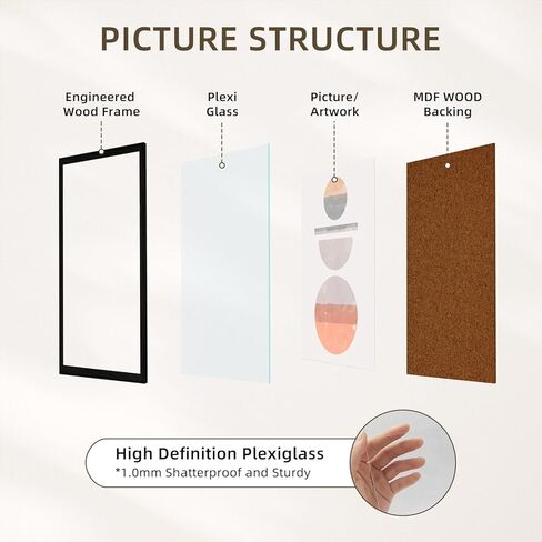 مجموعة إطارات صور مقاس 11 × 17 مكونة من 4 قطع، إطار صورة أسود مقاس 11 × 17 مع زجاج شبكي، إطار ملصق لعرض التثبيت على الحائط رأسيًا أو أفقيًا in Kuwait