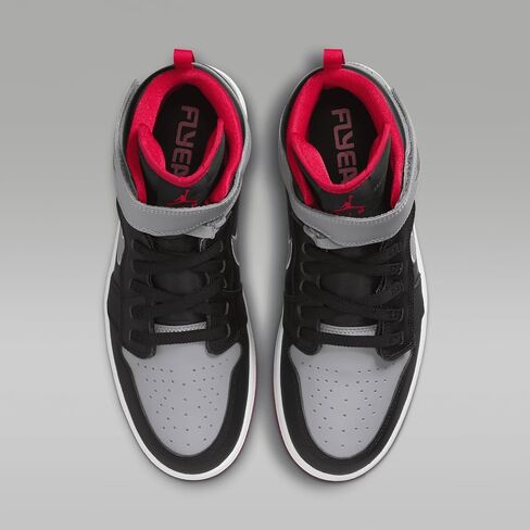 Air Jordan 1 Hi FlyEase Men's Shoes (CQ3835-010, Black/Cement Grey/White/Fire Red) in Saudi Arabia