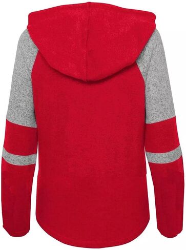 قميص Outerstuff Detroit Red Wings Juniors للفتيات من عمر 4 إلى 16 عامًا بأكمام طويلة وغطاء للرأس من الصوف (الفتيات متوسط ​​-7/8) in Saudi Arabia