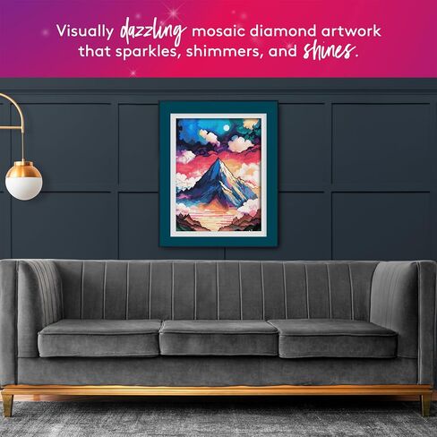 مجموعة الرسم الماسي لأشجار أزهار الكرز من DIAMOND ART CLUB، حرف يدوية ممتعة للبالغين وجميع الأعمار، قماش فني مستدير للمبتدئين، 17 بوصة × 13 بوصة (42.6 × 32.8 سم) in Kuwait