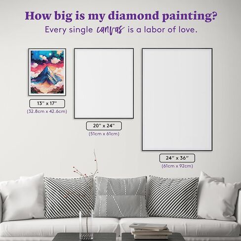 مجموعة الرسم الماسي لأشجار أزهار الكرز من DIAMOND ART CLUB، حرف يدوية ممتعة للبالغين وجميع الأعمار، قماش فني مستدير للمبتدئين، 17 بوصة × 13 بوصة (42.6 × 32.8 سم) in Kuwait