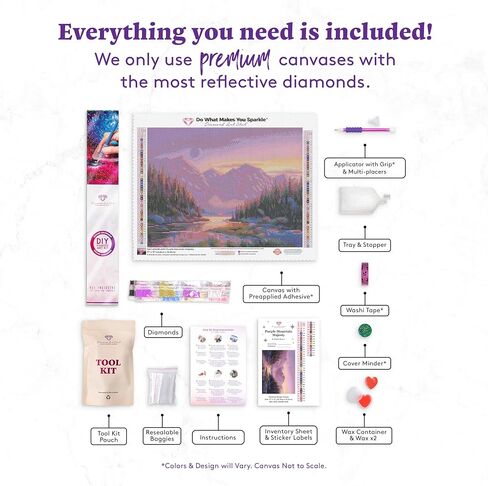 مجموعة الرسم الماسي لأشجار أزهار الكرز من DIAMOND ART CLUB، حرف يدوية ممتعة للبالغين وجميع الأعمار، قماش فني مستدير للمبتدئين، 17 بوصة × 13 بوصة (42.6 × 32.8 سم) in Kuwait