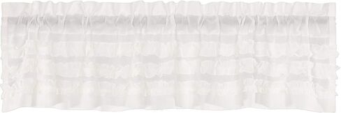 ستائر نافذة المطبخ ذات الجيب الأبيض من VHC Brands Farmhouse مقاس 40.64 سم × 152.4 سم in Kuwait