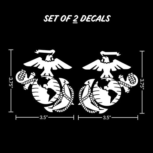 United States Marine Corps Flag Vinyl Vehicle Decals- Large 4" x 6.5" Flag Vinyl Sticker Bumper Stickers - USMC Flag Sticker for Trucks - Window Stickers for Trucks in Saudi Arabia