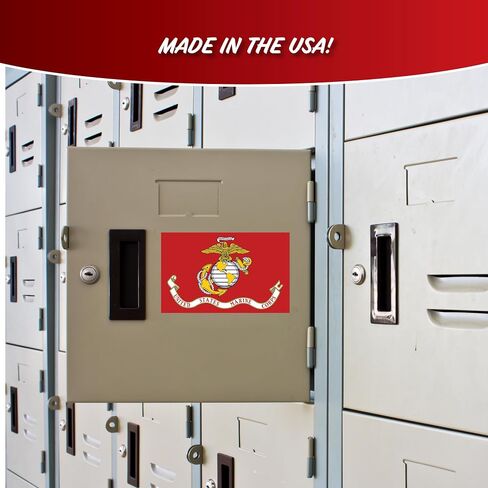 United States Marine Corps Flag Vinyl Vehicle Decals- Large 4" x 6.5" Flag Vinyl Sticker Bumper Stickers - USMC Flag Sticker for Trucks - Window Stickers for Trucks in Saudi Arabia