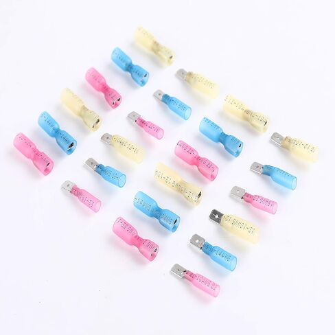 160pcs Heat Shrink Wire connectors Butt connectors Spade Ring Hook Bullet Fork terminals connectors kit, use Automotive Marine Truck Boat Motorcycle Electrical Maintenance in Saudi Arabia