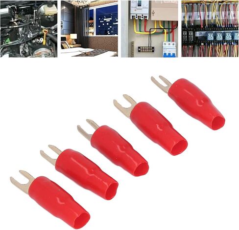 Fork Spade Wire Connectors, 25Pcs 6 Gauge Fork Spade U Type Wire Connectors Electrical Crimp Terminals for Car Boat Home Solar Panel in Saudi Arabia