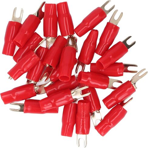 Fork Spade Wire Connectors, 25Pcs 6 Gauge Fork Spade U Type Wire Connectors Electrical Crimp Terminals for Car Boat Home Solar Panel in Saudi Arabia