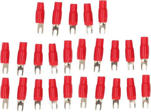 Fork Spade Wire Connectors, 25Pcs 6 Gauge Fork Spade U Type Wire Connectors Electrical Crimp Terminals for Car Boat Home Solar Panel in Saudi Arabia