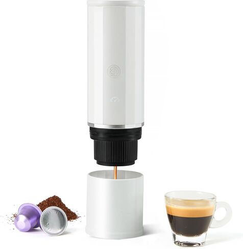 Electric Portable Espresso Machine, 15 Bar Mini Coffee Maker, One Button Start, USB-C & Car Charger, Lightweight Espresso Maker for Camping, Travel, RV, Hiking, Office(Capsules not Included) in Saudi Arabia
