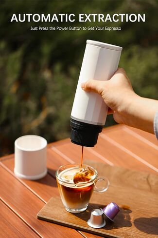 Electric Portable Espresso Machine, 15 Bar Mini Coffee Maker, One Button Start, USB-C & Car Charger, Lightweight Espresso Maker for Camping, Travel, RV, Hiking, Office(Capsules not Included) in Saudi Arabia