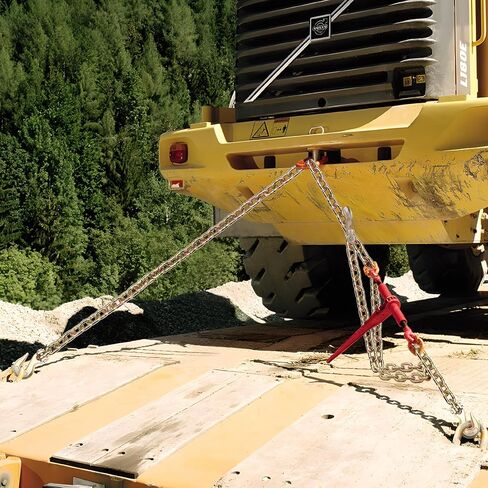 VEVOR G80 سلسلة ربط النقل، 3/8 بوصة × 2.9 بوصة سلسلة سحب 2 حزمة مع خطاف Clevis Snap، حمل عمل آمن 7100 رطل، سلسلة تسجيل شديدة التحمل لنقل معدات ربط شاحنة القطر in Saudi Arabia