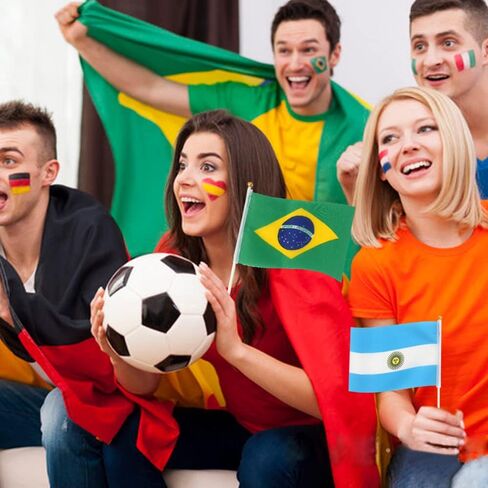 أعلام 200 دولة، أعلام رياضية تلتصق بعلم يد صغير، مناسب للمناسبات الرياضية، والمناسبات المختلفة لكأس العالم. in Saudi Arabia