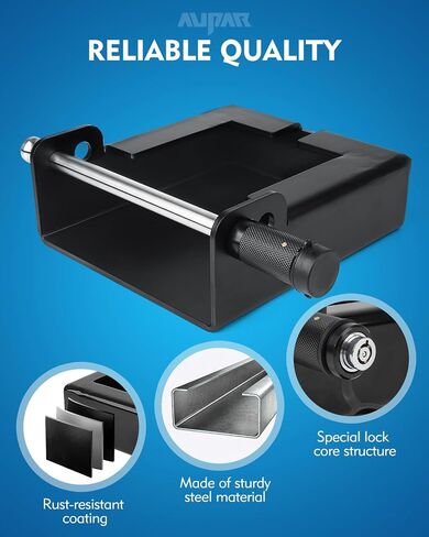 Aupar Patent-Designed Gooseneck Trailer Lock | Secure Your Trailer with Two Lock Positions | Fits Most 7-Inch Bottom Plate Couplers | Red in Saudi Arabia