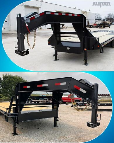 Aupar Patent-Designed Gooseneck Trailer Lock | Secure Your Trailer with Two Lock Positions | Fits Most 7-Inch Bottom Plate Couplers | Red in Saudi Arabia