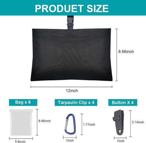 4 Packs Boat Cover Sand Bags Weights Marine Grade Sandbags for Boat Mooring Covers Sand Bag to Hold Boat Cover Kit Trailerable Boat Accessories Windproof Weight Sandbags in Saudi Arabia