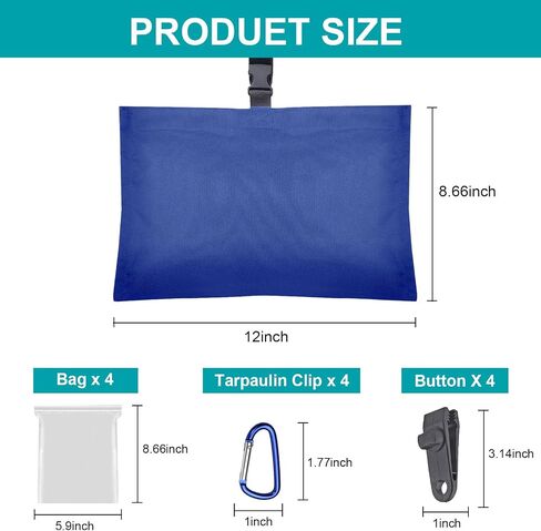 4 Packs Boat Cover Sand Bags Weights Marine Grade Sandbags for Boat Mooring Covers Sand Bag to Hold Boat Cover Kit Trailerable Boat Accessories Windproof Weight Sandbags in Saudi Arabia